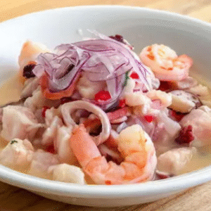 Ceviche de Pescado y Camarón