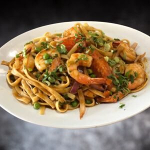 Tallarín Saltado de Mariscos